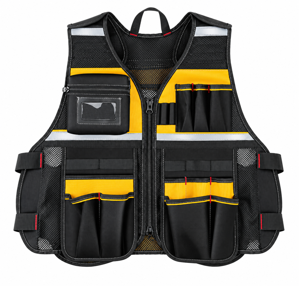 Tool Organizer Vest — Black & Yellow